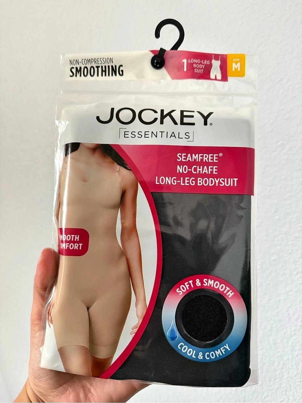 Jockey Seamfree No-Chafe Long-Leg Bodysuit Black Medium NWT